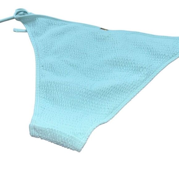 Hollister Swim sz XL tie light blue ruffle cheeky swimsuit NWOT - Picture 3 of 7